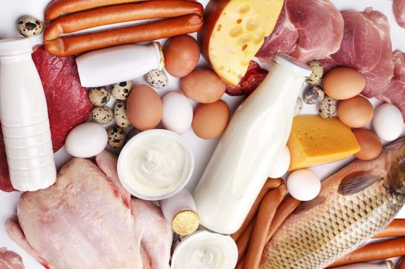 Aliments protéinés pour le régime Dukan.